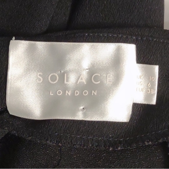 Solace London Women's Diane Backless Halter Crossover Front Jumpsuit Size 6 - Picture 4 of 11